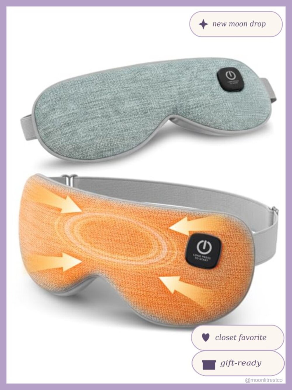 Cordless Heated Eye Mask Rechargeable 4 Heat Levels Dry Eye Therapy